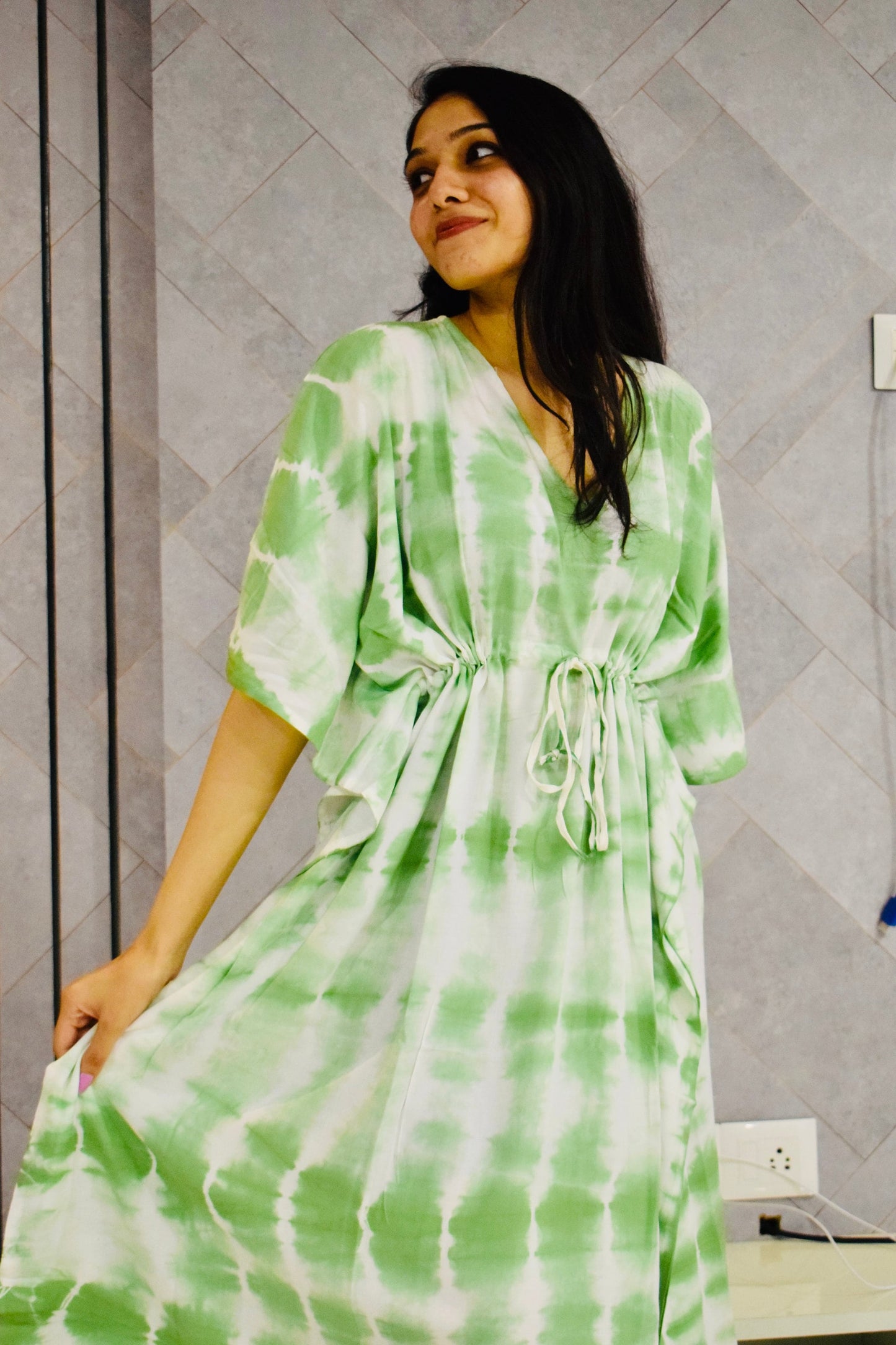 Tie Dye Kaftan Dress