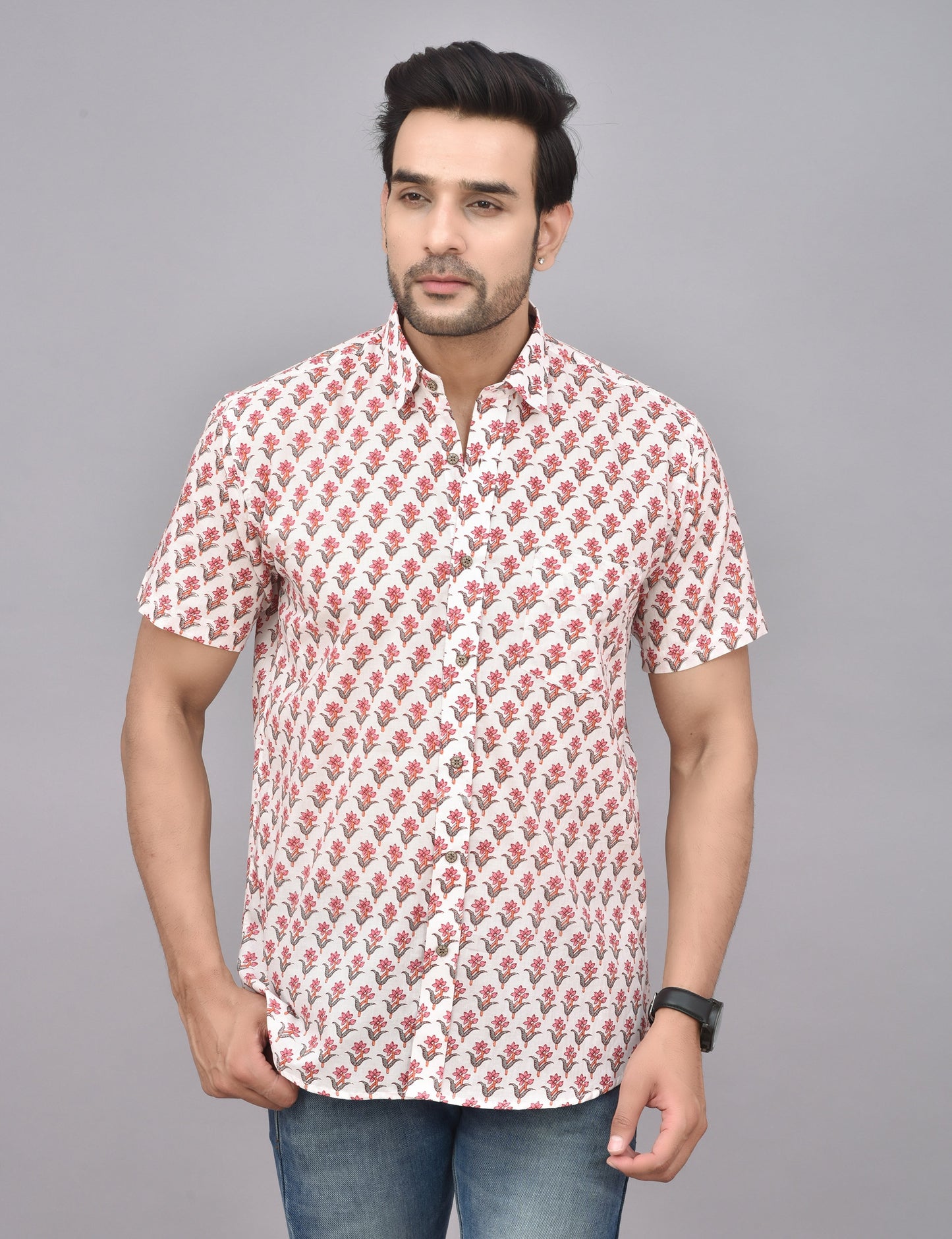 Hand Block Printed Cotton Shirt