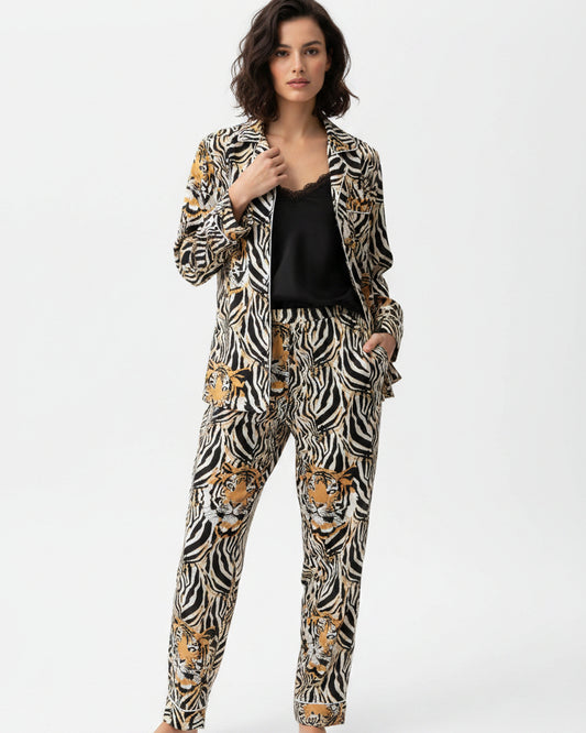 Bold Black Long PJ Set